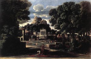 Paysage avec la collecte des cendres de Phocion par sa veuve - Nicolas Poussin